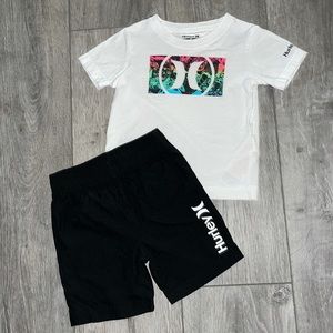 Hurley shirt and shorts set, size 3T